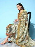 Ahalyaa Women's Brown Colour Cotton Blend Digital Printed Kurta Palazzo Set With Dupatta - Distacart