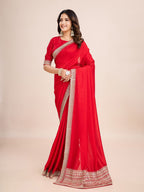 kasee Embroidered Pure Silk Ready to Wear Saree