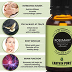 Earth N Pure Essential Oils (Peppermint, Sweet Orange, Eucalyptus, Tea tree, Lavender & Rosemary)
