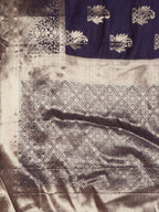 Kalamandir Ethnic Motifs Violet Silk Blend Saree