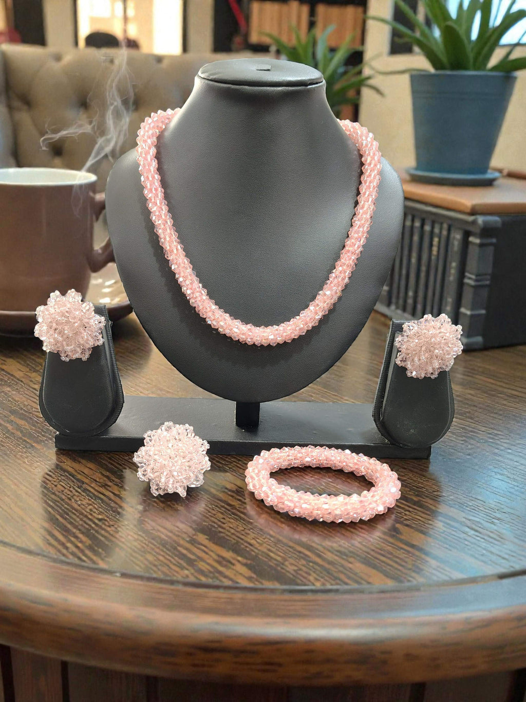 Inhanns Rangshine 4-In-1 Crystal Glam Set - Handmade - Baby Pink