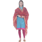 A R SILK Red Color Chaura patta Chanderi cotton Dupattas and Chunnis