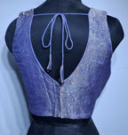 Kia Fashions Lilac Crush Tissue Self Design Readymade Blouse - Distacart