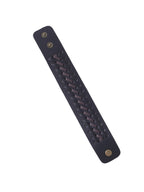 NVR Men's Black Leather Bracelet - Distacart