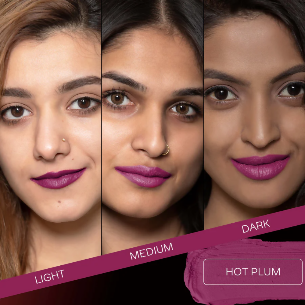 Faces Canada Weightless Matte Finish Lipstick - Hot Plum 24 - Distacart