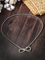 NVR Women Circular Silver Plated Stretchable Metal Belt