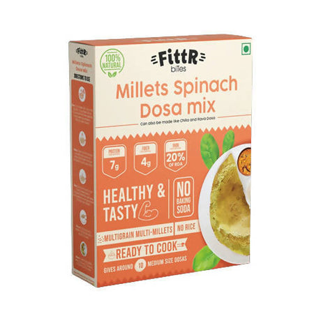 FittR biTes Millets Spinach Instant Dosa Mix