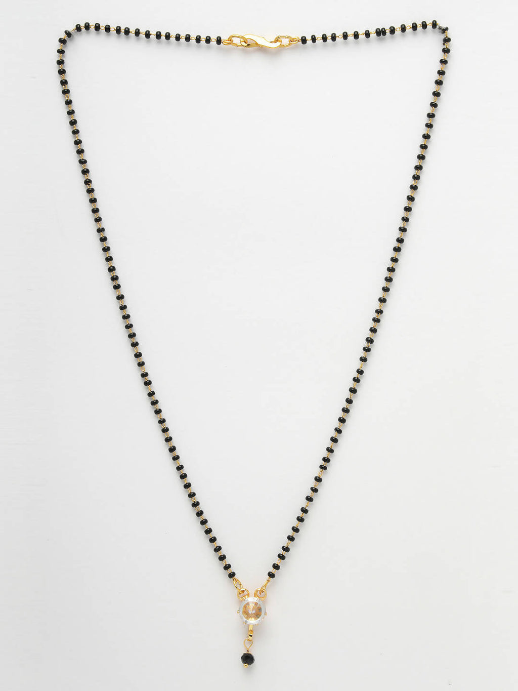 NVR Women Ethnic Gold-Plated Beaded Mangalsutra With Ad Stone - Distacart