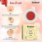 Inatur Lip and Cheek Tint Sunny Red - Distacart