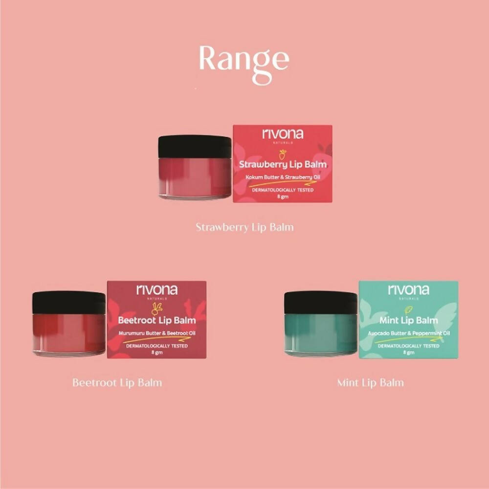 Rivona Naturals Strawberry Lip Balm - Distacart