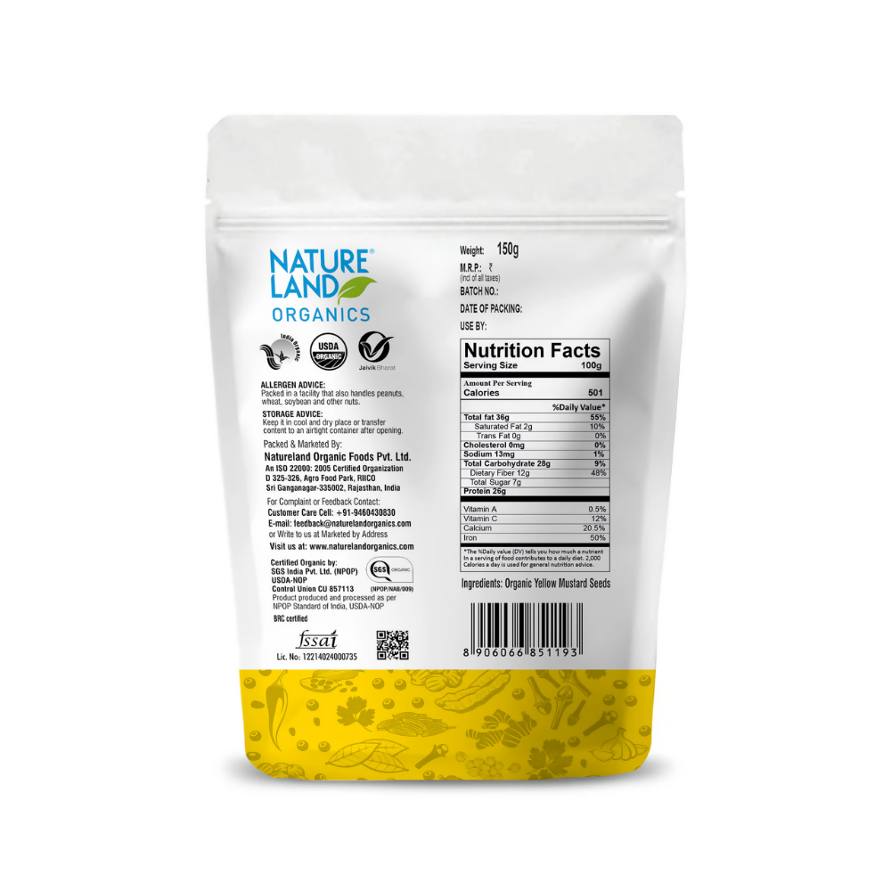 Nature Land Organics Mustard Yellow
