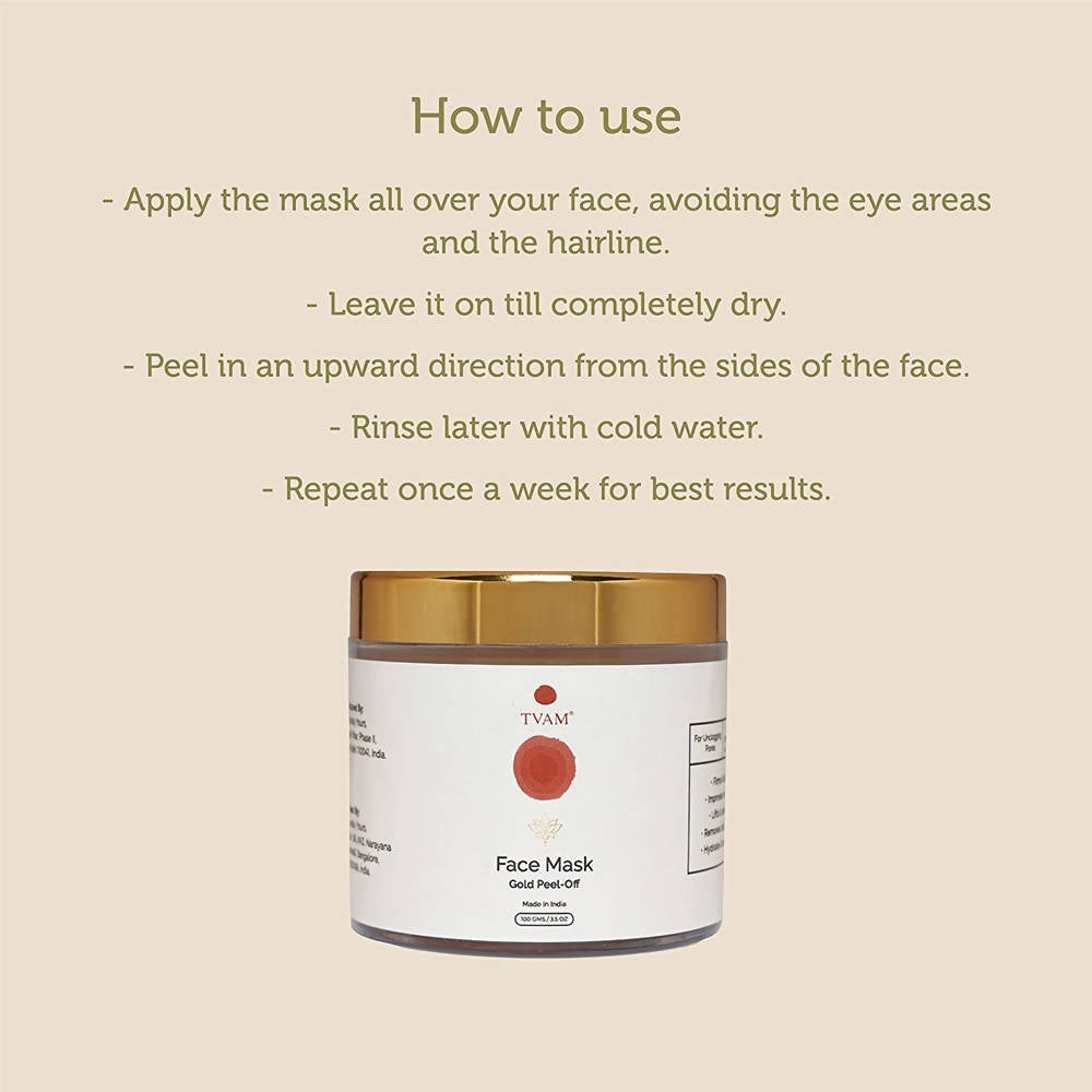 Tvam Gold Peel Off Face Mask