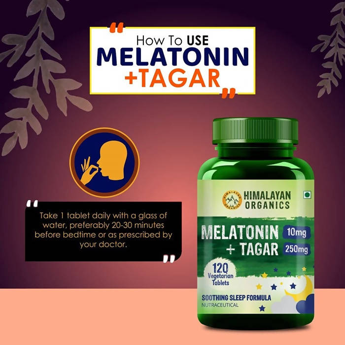 Himalayan Melatonin 10 mg + Tagar 250 mg, Soothing Sleep Formula