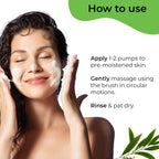 Pilgrim Australian Tea Tree & 1% Salicylic Acid Foaming Face Wash with Brush For Oily Skin, Acne And Pimples - Distacart