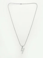 NVR Men's Set of 2 Black & Silver Flash Pendent With Chain