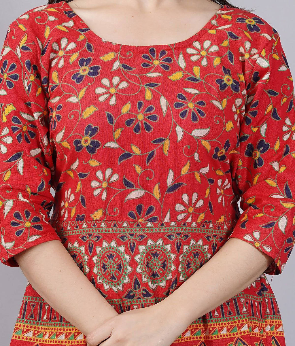 Vamika Multicolor Cotton Printed Party/Casual Wear Kurti (GAM26K)