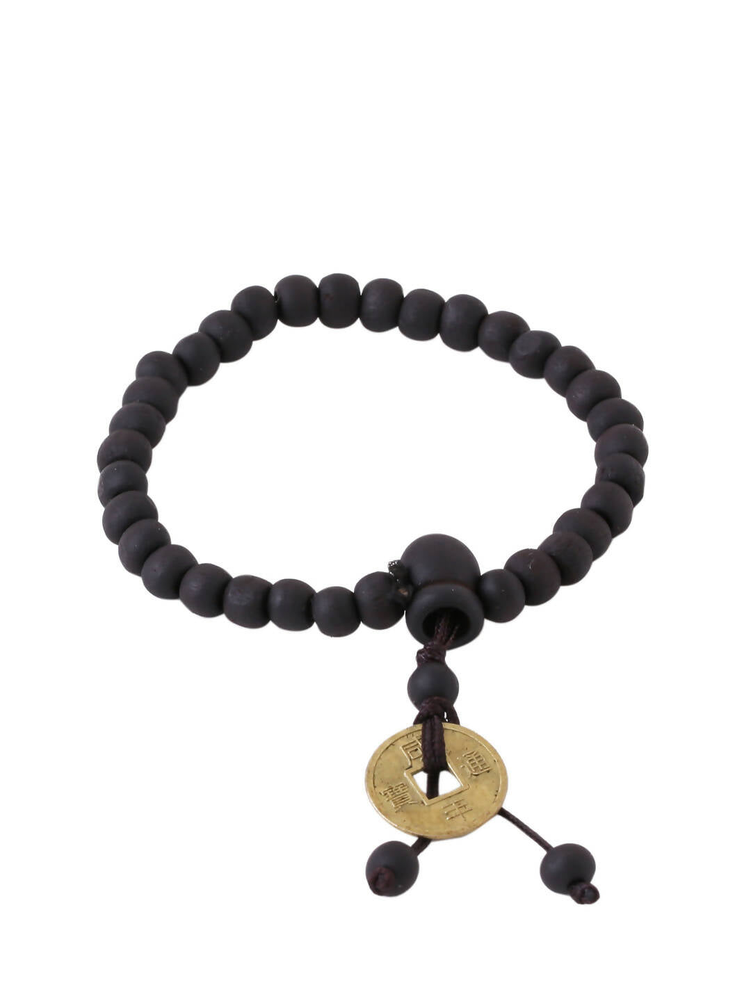NVR Men's Black Beaded Adjustable Bracelet - Distacart