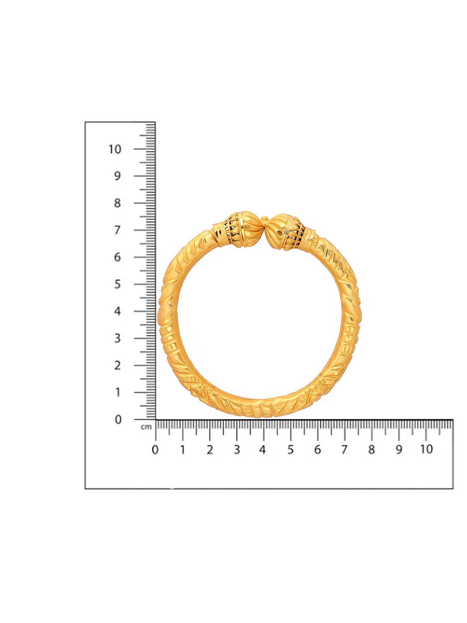 Ruby Raang Golden Bangle - Distacart