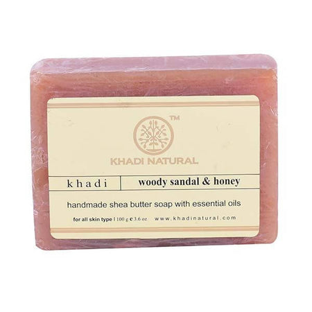 Khadi Natural Woody Sandal & Honey Soap