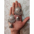 Women's Ethnic Wear Round Shape Hook Earrings With Jhumka