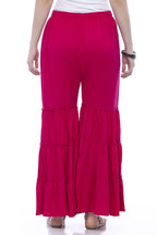 Mominos Fashion Reyon Cotton Magenta Palazzo - Distacart