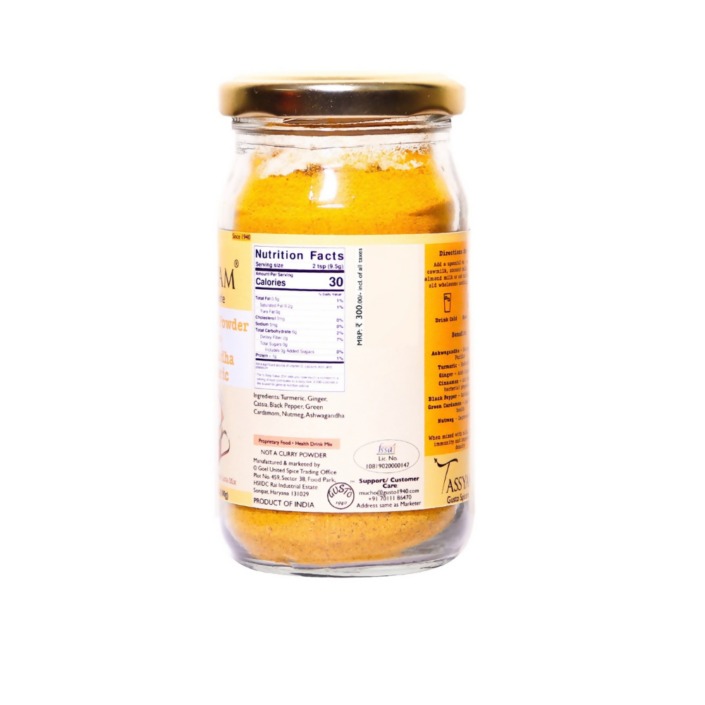 Tassyam Organics Ashwagandha Turmeric Golden Milk Latte - Distacart