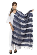 Mominos Fashion Moeza Cotton Payal Design Navy Blue Dupatta