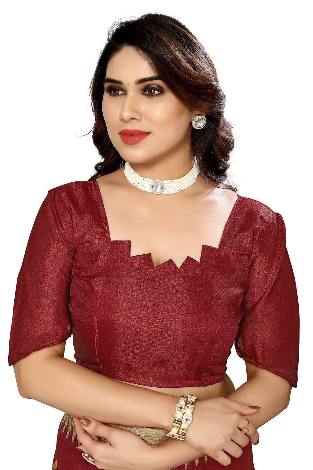 Vamika maroon Printed Art Silk Saree