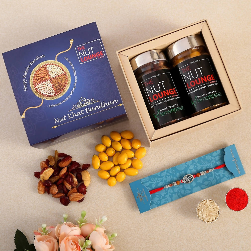 Fengshui Rakhi & Assorted Dry Fruits Jars