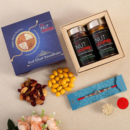 Fengshui Rakhi & Assorted Dry Fruits Jars