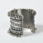Mominos Fashion Joharkamal Oxidised Silver-Plated Ghungroo Handcraft Bracelet - Design 025 - Distacart