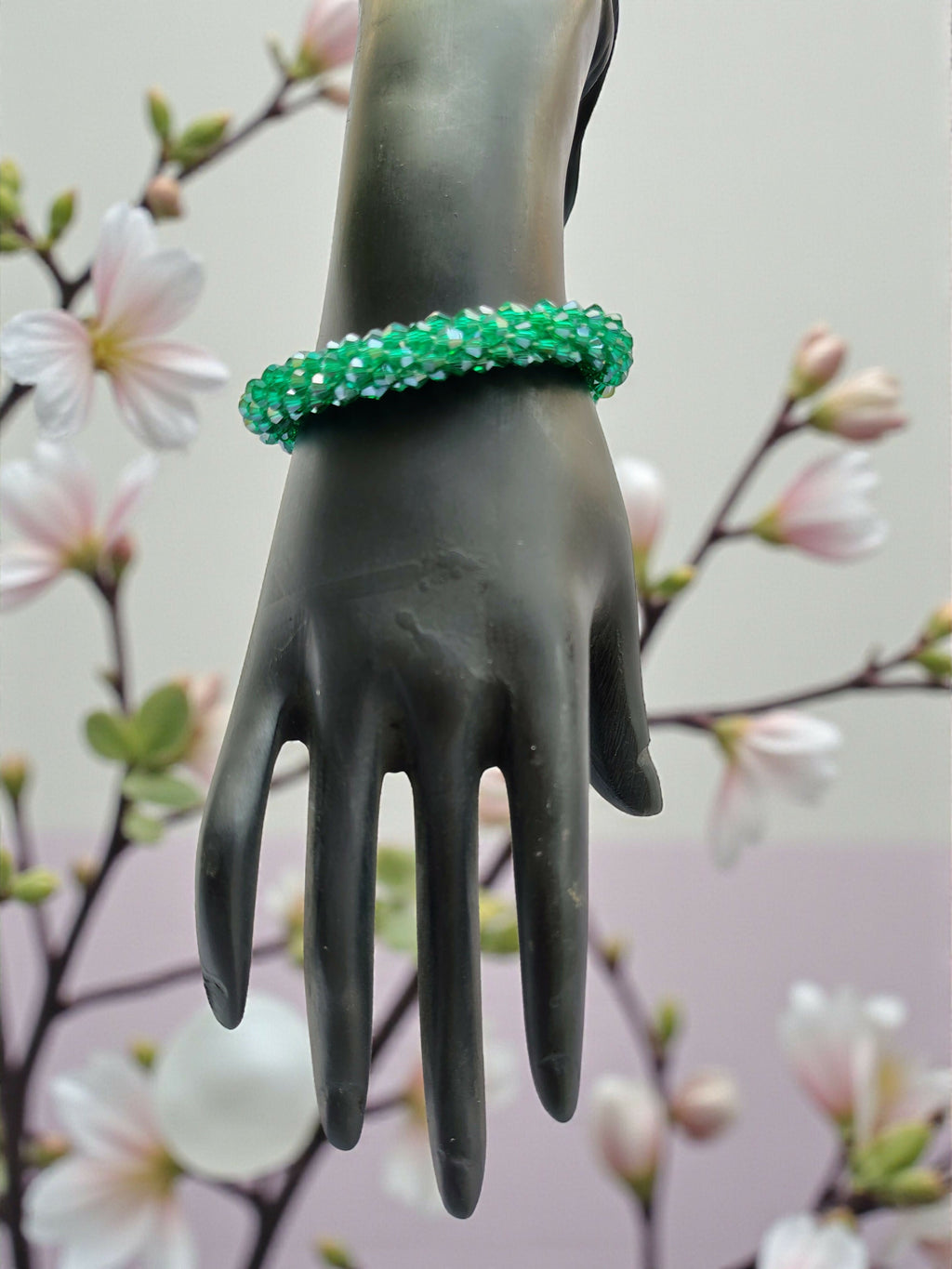 Inhanns Unisex Crystal Bloom – Adjustable Crystal Bead Bracelets - Sea Green - Distacart