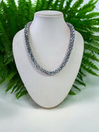 Inhanns Noor-E-Jalwa – Handmade Crystal Bead Necklace -Adjustable - Titanium