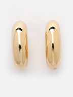 NVR Women Gold-Plated Circular-Shaped Half Hoop Earrings - Distacart