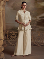 Anaita White Georgette Readymade Suit with Embroidery Work - Distacart