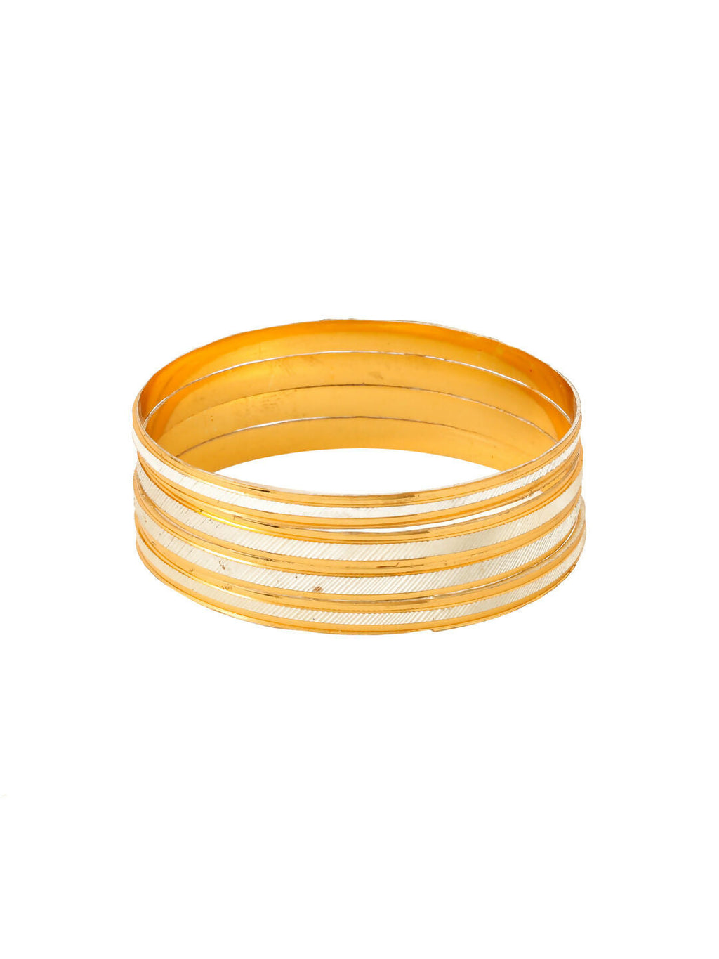 NVR Women's Set of 4 Gold-Plated Traditional Bangles - Distacart