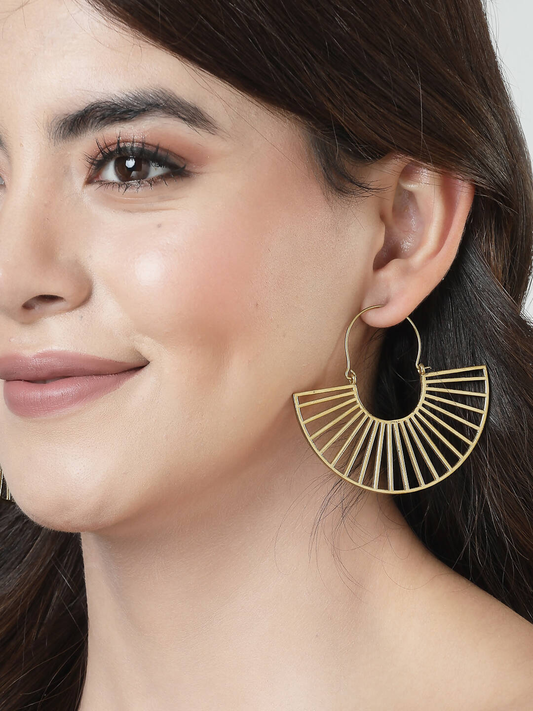 NVR Women Golden Hoop Earrings - Distacart