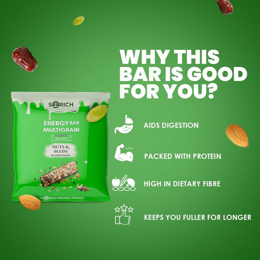 Sorich Organics Multigrain Energy Mini Bars Nut & Seeds - Distacart