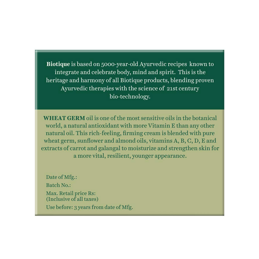 Biotique Firming Face & Body Cream - Bio Wheat Germ - Distacart