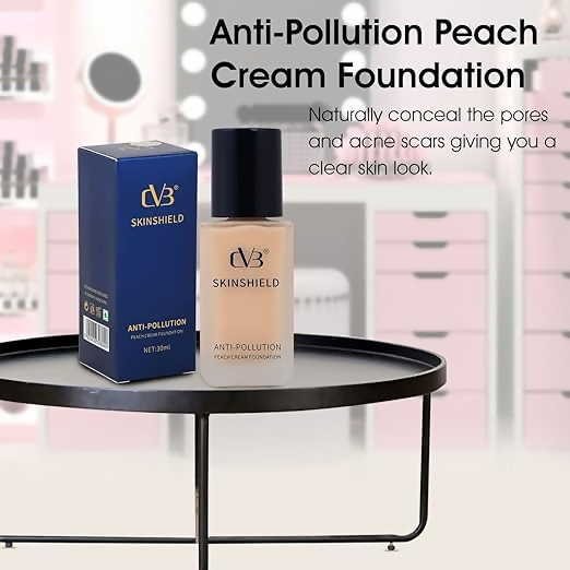 CVB Ft-808 Natural Anti Pollution Peach Cream Foundation Oil-Free