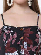 Myshka Multi Color Crepe Printed Dress