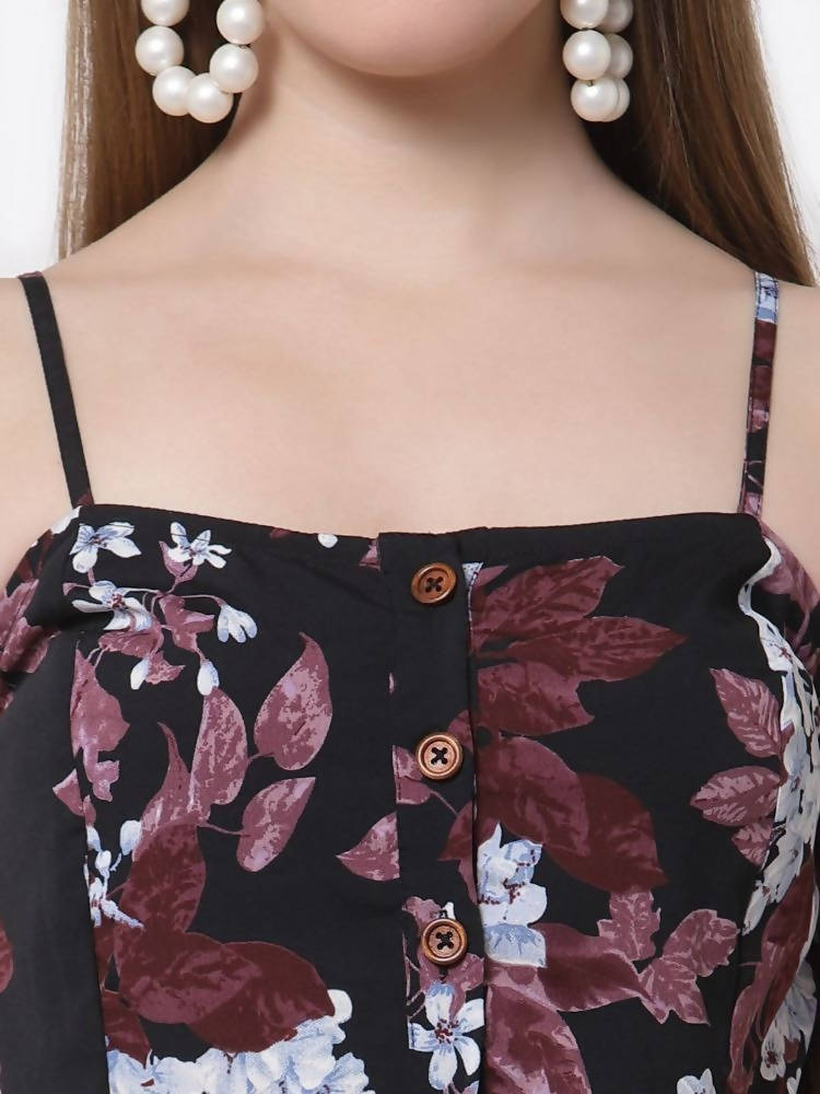Myshka Multi Color Crepe Printed Dress