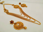 Multicolor Kemp layer mugappu Necklace Set - Distacart