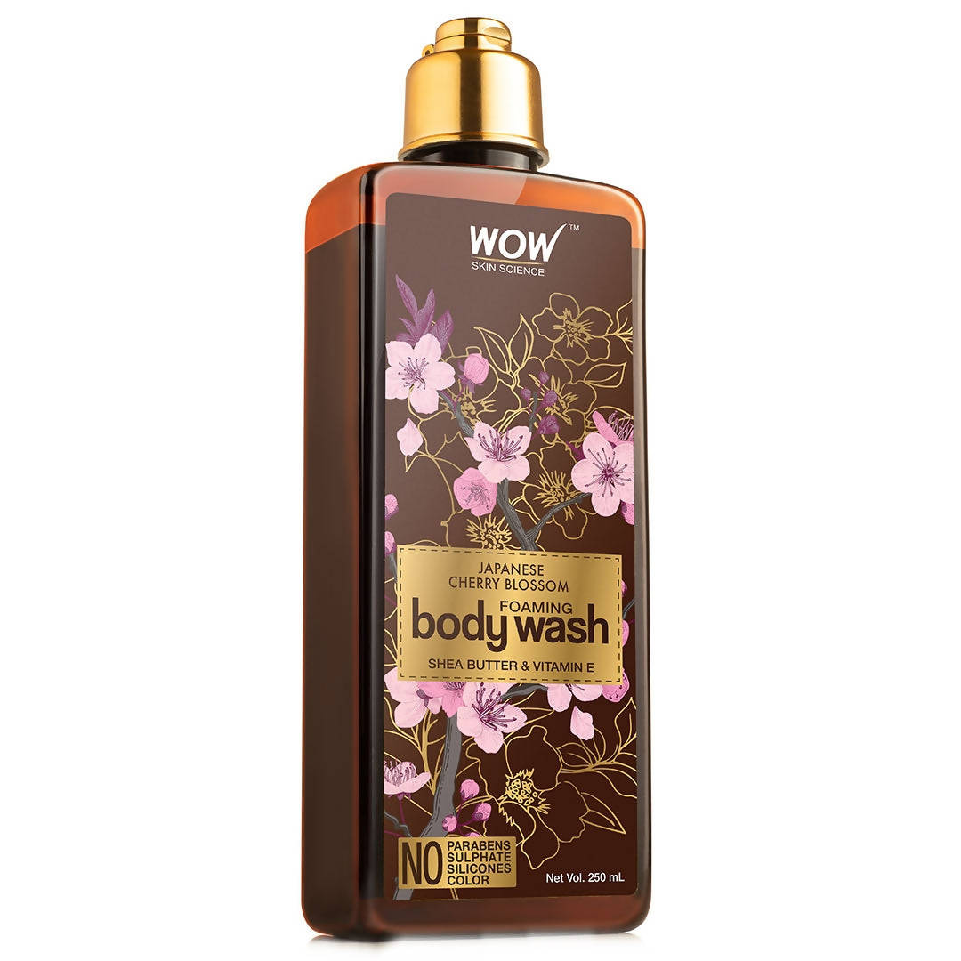 Wow Skin Science Cherry Blossom & Ceramide Body Wash For Removes Dirt, Hydrates and Softens Ski