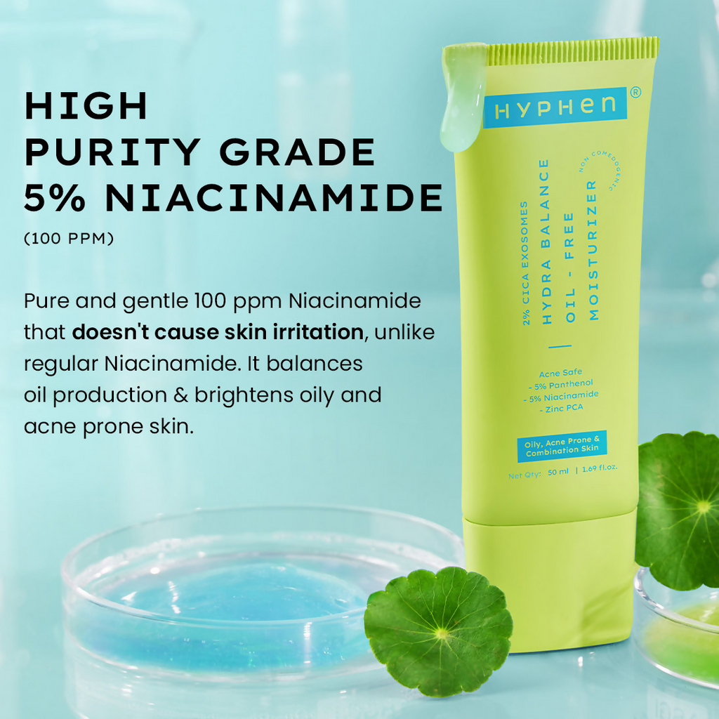 Hyphen 2% Cica Exosome Oil-Free Moisturizer 5% Niacinamide Controls Oil Non-sticky, Light Gel - Distacart