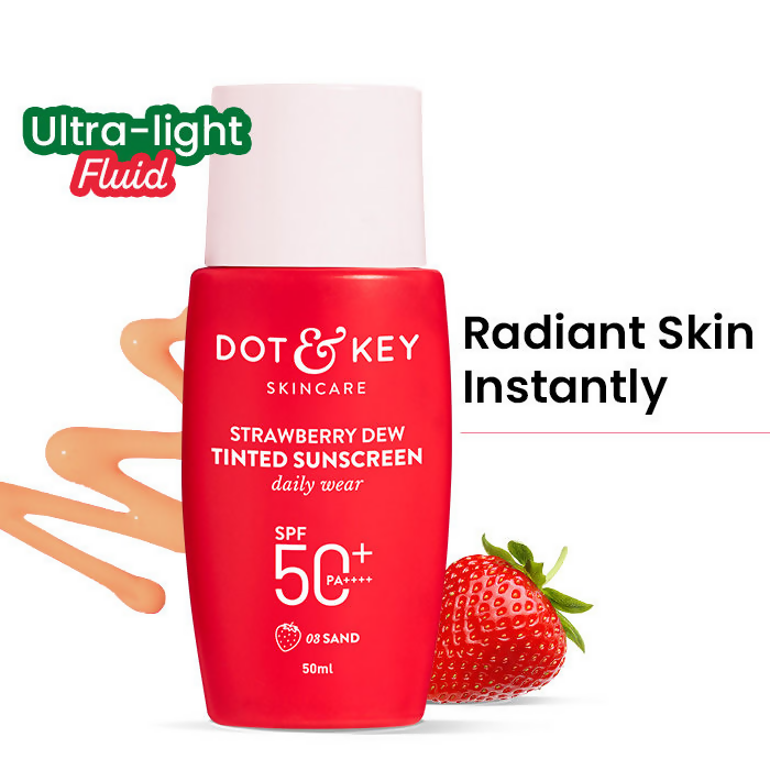 Dot & Key Strawberry Dew Tinted Sunscreen SPF 50+ PA++++ 03 Sand - Distacart