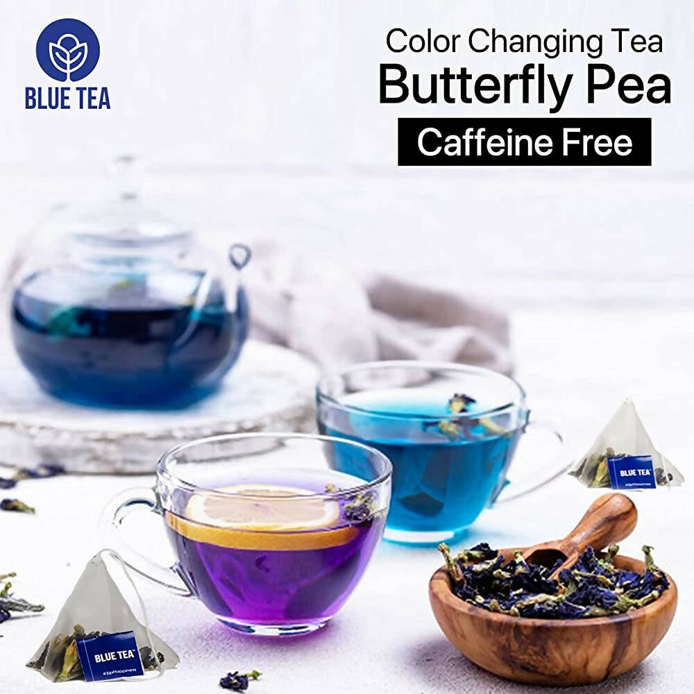Blue Tea Butterfly Pea Ginger Herbal Tea Bags - Distacart