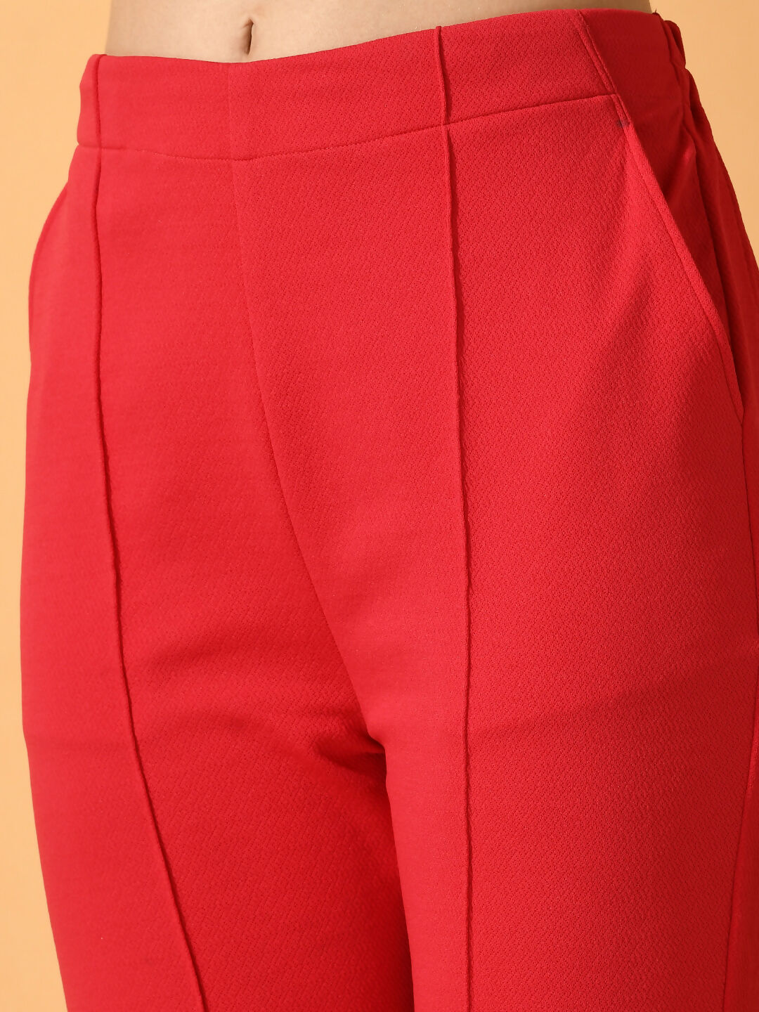 Myshka Women's Pink Flared Party Trouser