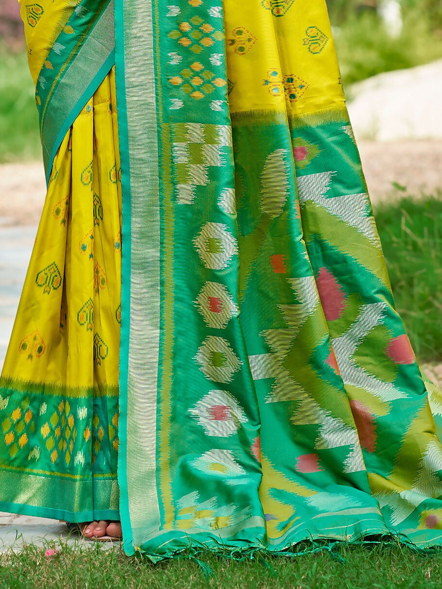 Shree Shyam Fashion Mustard Soft Silk Saree - Distacart