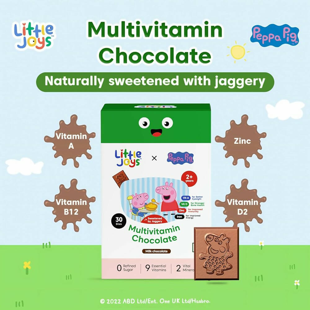 Little Joys x Peppa Pig Multivitamin Milk Chocolate for Kids (2-12 yrs)